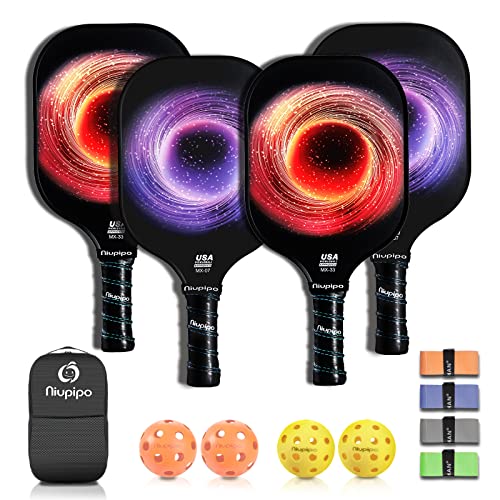 Niupipo Pickleball Paddle, top Pro Pickleball Paddle with Fiberglass/Graphite Face