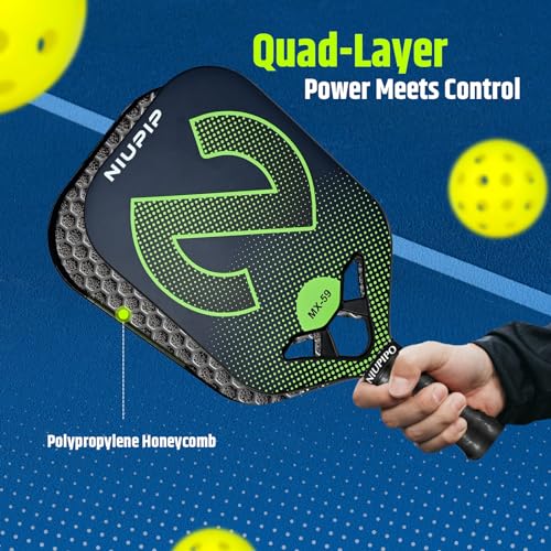 niupipo 2024 Pro Pickleball Paddle - Carbon Fiber Textured Surface Pickleball Paddles