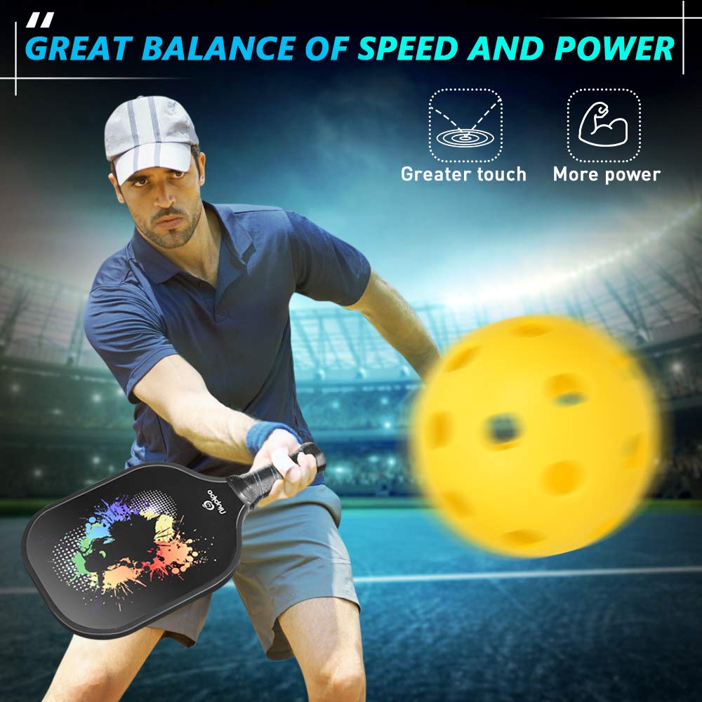 niupipo Pickleball Paddle, USAPA Approved Graphite Pickleball Paddle, Cushion Grip, Paddle Cover, Honeycomb Composite Core, Lightweight Pickleball Racket