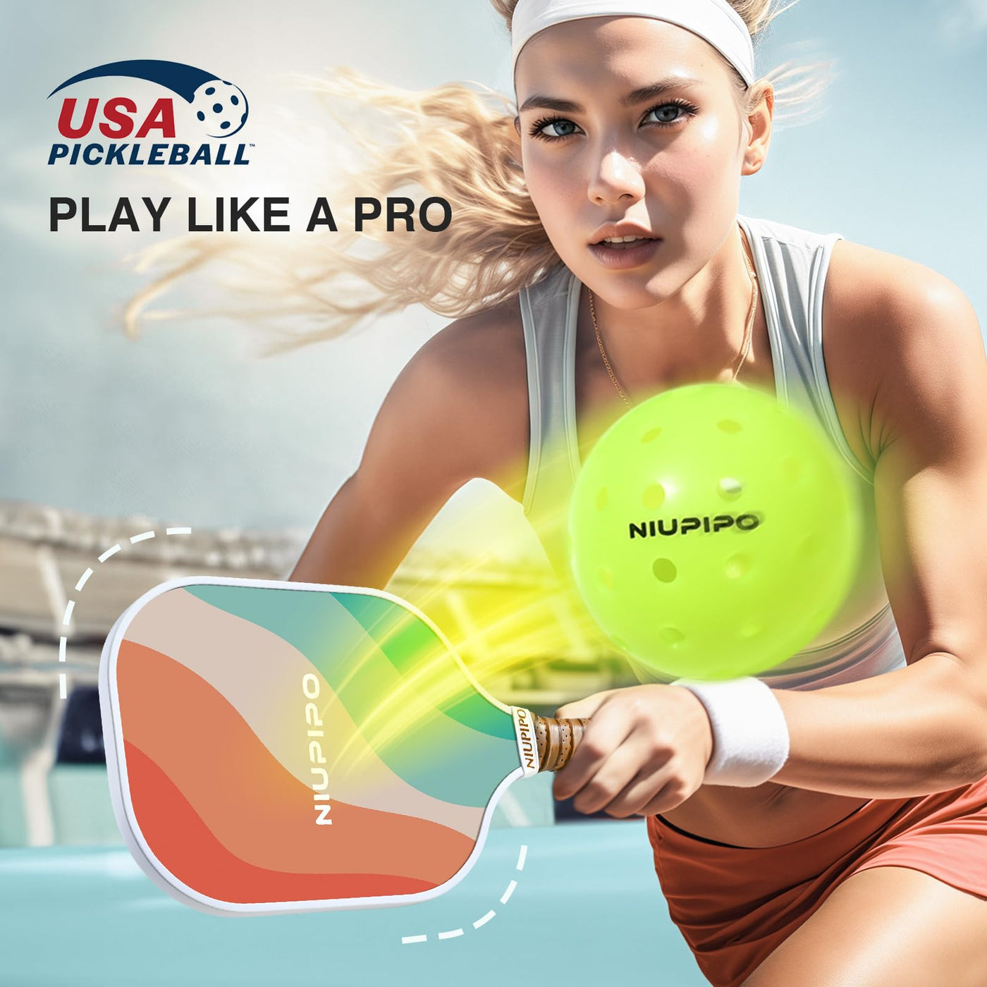 Niupipo MX-71 Pickleball Paddle Set  for Beginners and Advanced Players