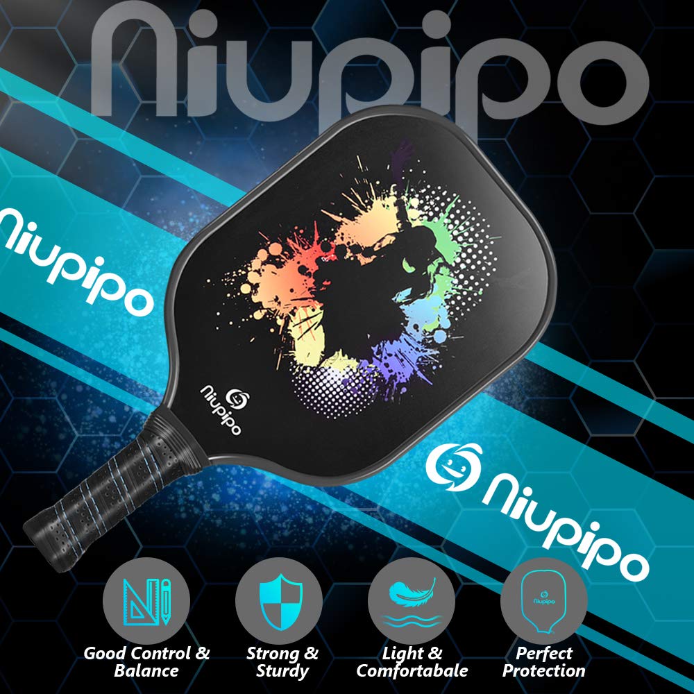 niupipo Pickleball Paddle, USAPA Approved Graphite Pickleball Paddle, Cushion Grip, Paddle Cover, Honeycomb Composite Core, Lightweight Pickleball Racket