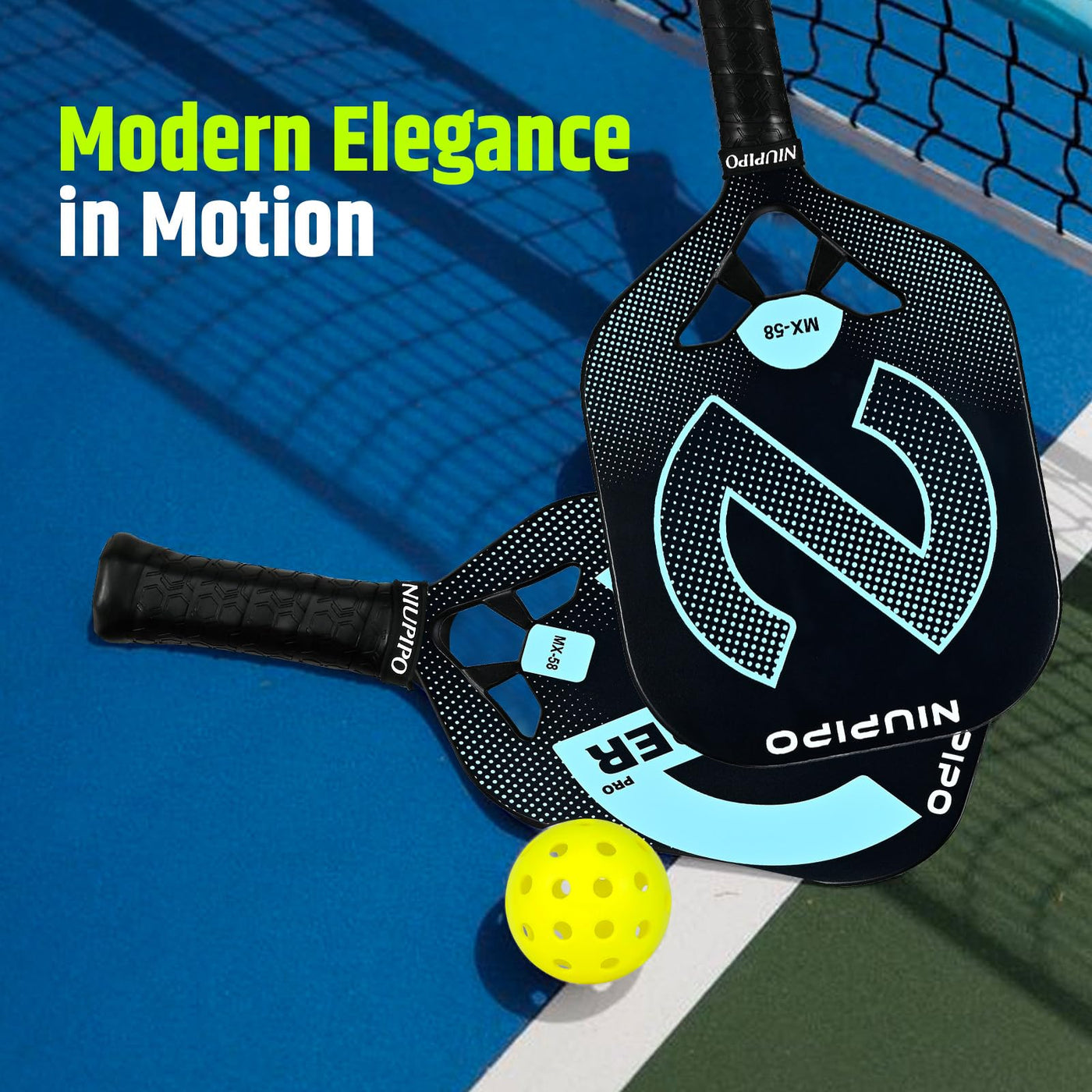 niupipo 2024 Pro Pickleball Paddle - Carbon Fiber Textured Surface Pickleball Paddles