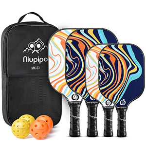 MX-23 Parent-kids 4 Pickleball Paddles Set - niupipo