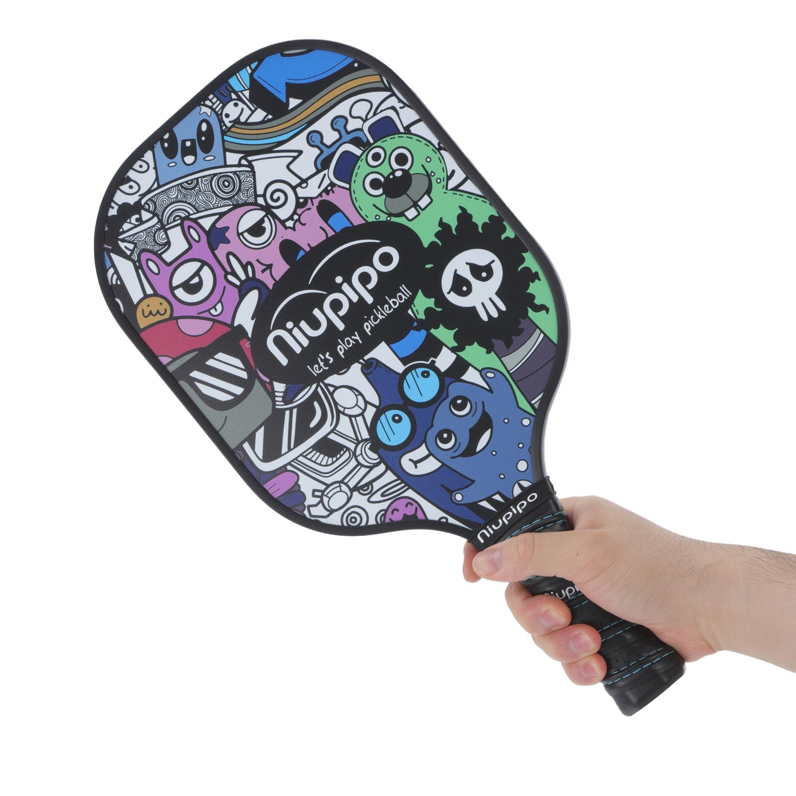 Fiberglass Cartoon Doodle Pickleball Paddles Set of 2 - niupipo