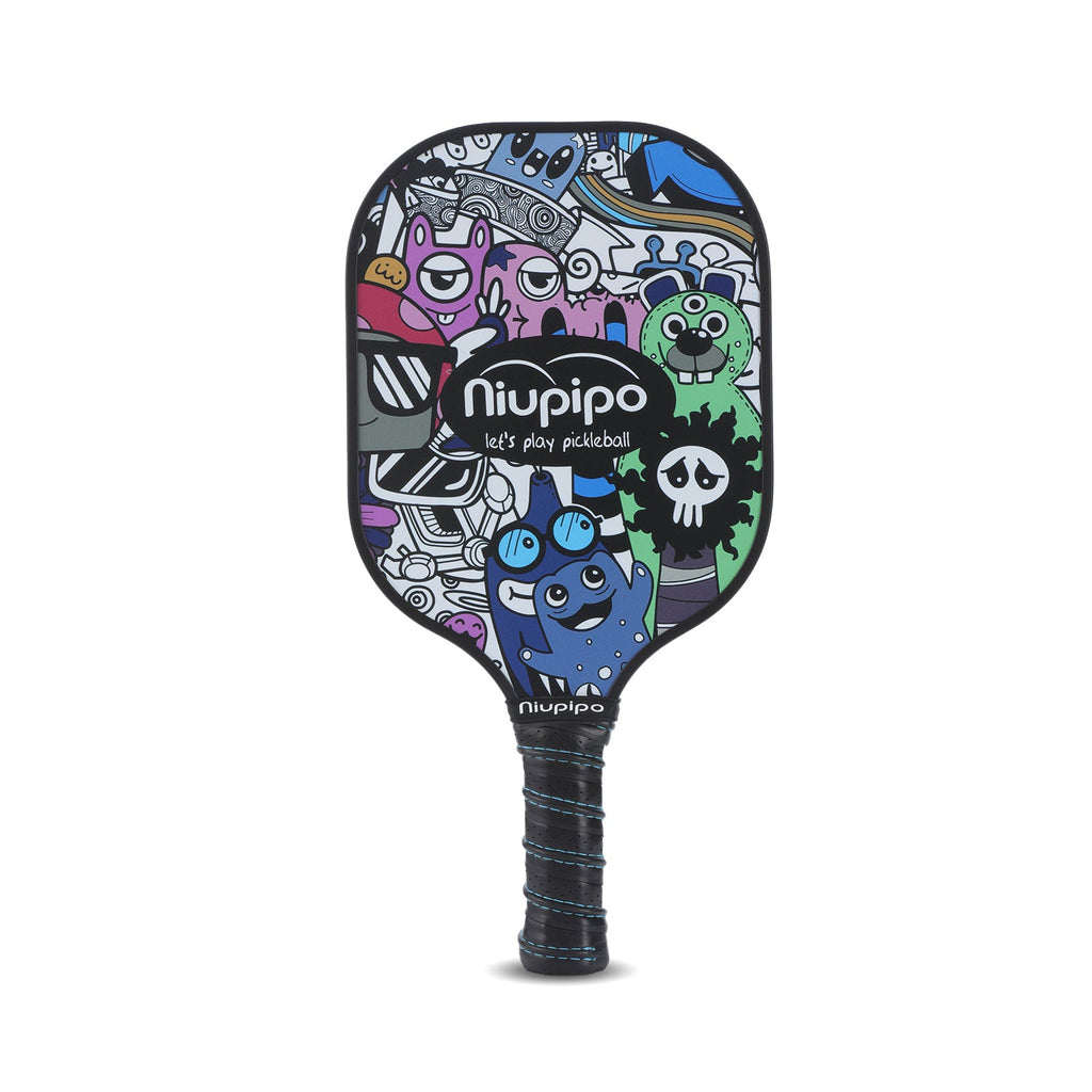 Fiberglass Cartoon Doodle Pickleball Paddles Set of 2 - niupipo