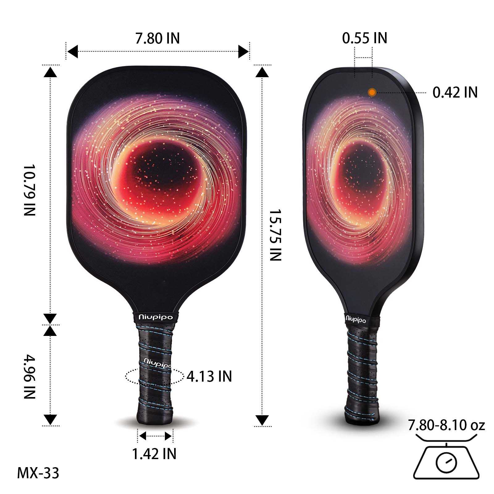 Fiberglass Surface Orange Single Paddle with cover - niupipo